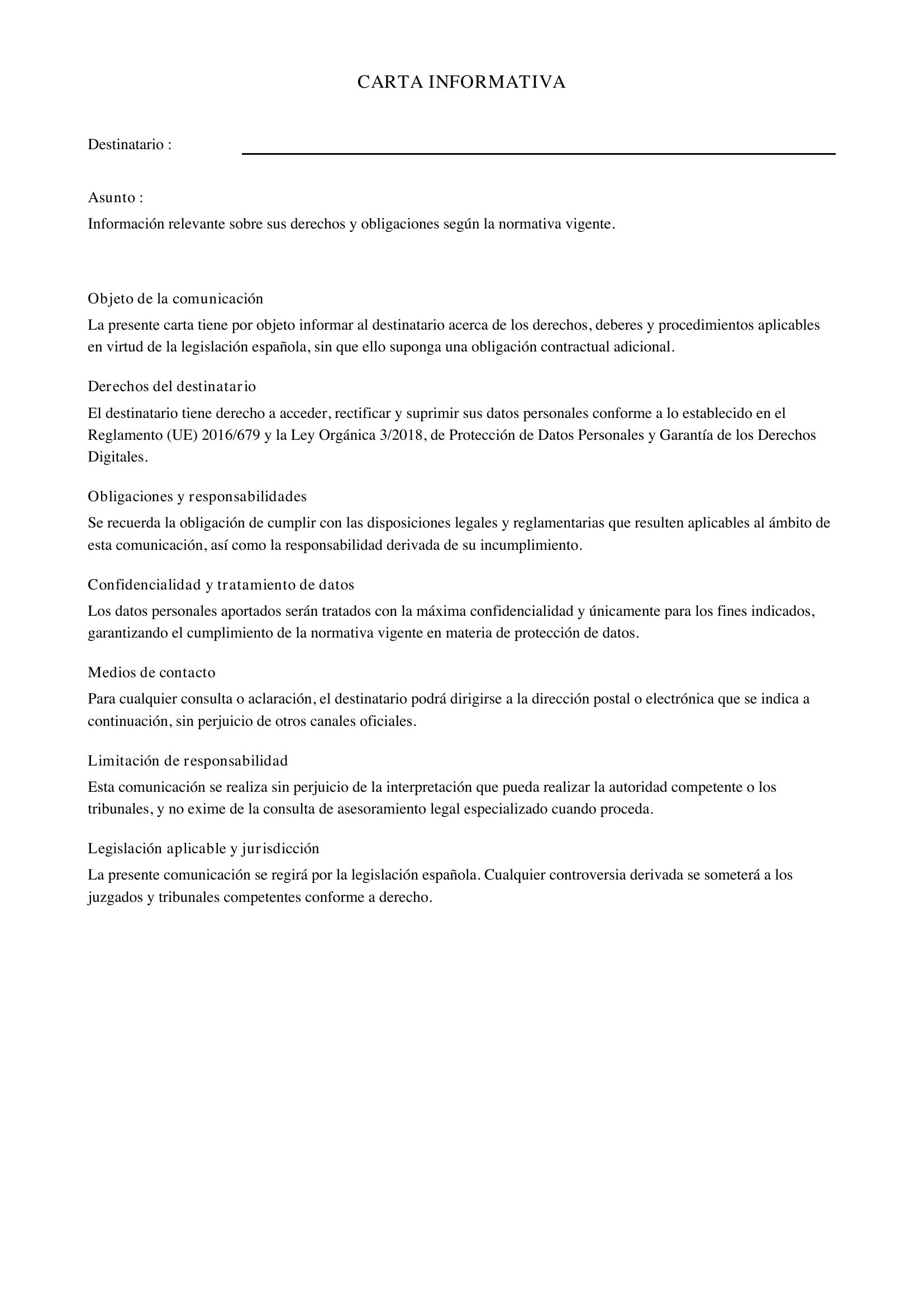 Carta Informativa